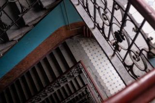 Escalier quart tournant chêne massif : le modèle A72